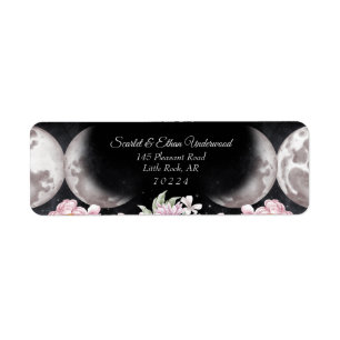 Night Sky Boho Triple Moon Return Address