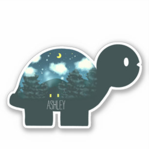 Night Sky Cabin In The Forest Turtle