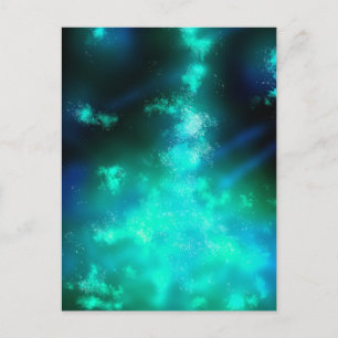 Night Sky Emerald Green Postcard