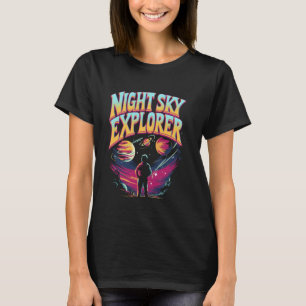 Night Sky Explorer Stars Constellation Astrology S T-Shirt