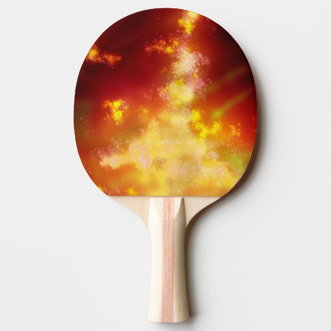 Night Sky Flame Ping Pong Paddle (Back)