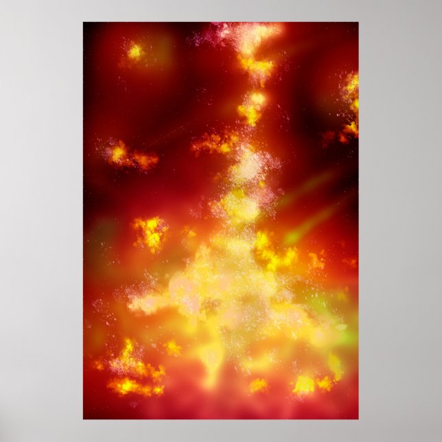 Night Sky Flame Poster (Front)