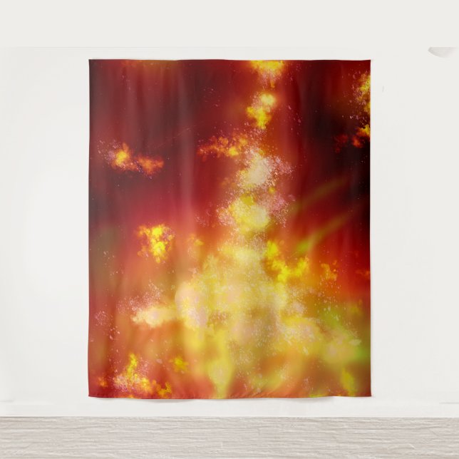 Night sky Flame Tapestry (Front)