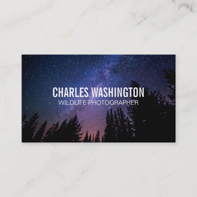 Night Sky | Forest Business Card (Front)