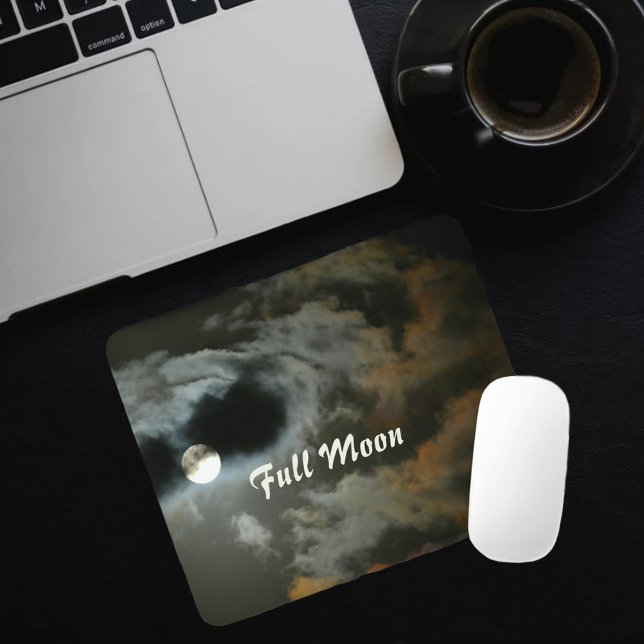 Night Sky Full Moon Mouse Pad (Creator Uploaded)