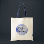 Night Sky Galaxy Mother of the Groom Wedding Tote Bag<br><div class="desc">This beautiful tote bag design features a blue watercolor galaxy image,  with the elegant typography 'Mother of the Groom' and the date of your wedding. The perfect night sky themed gift for the Mother of the Groom on your cosmic big day.</div>
