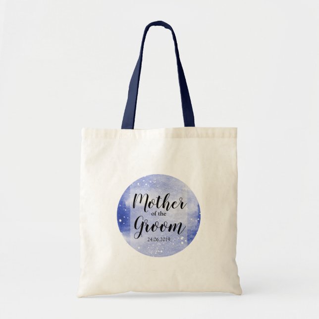 Night Sky Galaxy Mother of the Groom Wedding Tote Bag (Front)