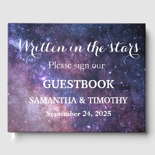Night Sky Galaxy Stars Space Modern Universe Guest Book