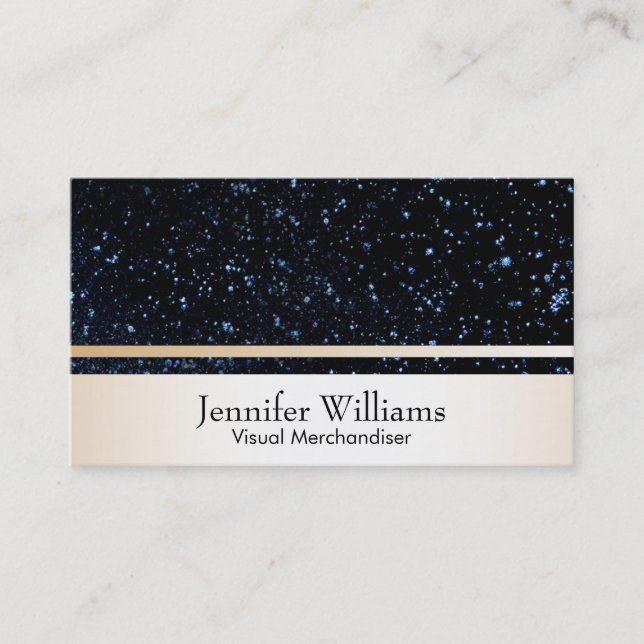 Night Sky & Gold Trim Business Card (Front)
