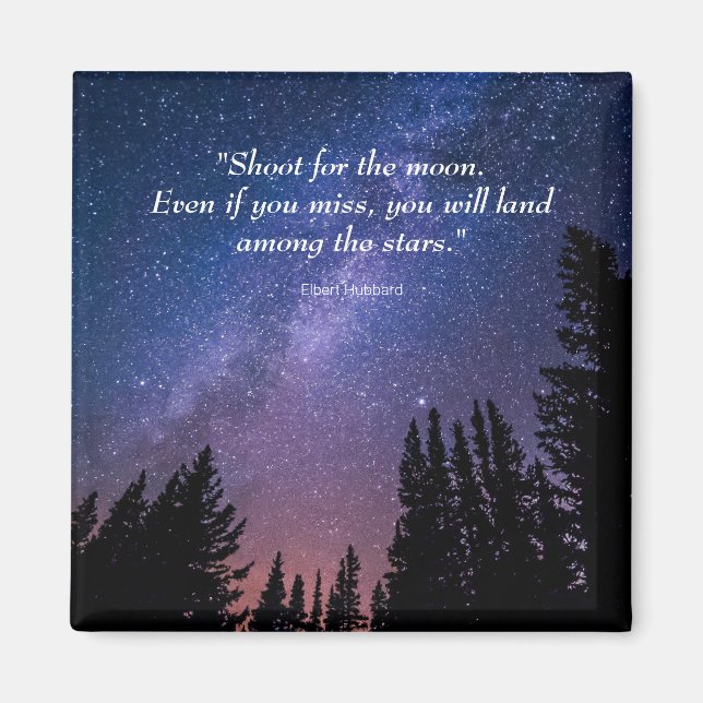 Night Sky Inspirational Quote Magnet (Front)