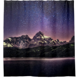 Night sky landscape in Patagonia, Argentina, South Shower Curtain