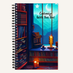 Night Sky Library Custom Notebook