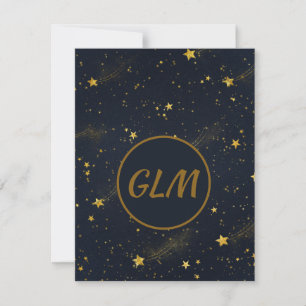 Night Sky Monogram Card