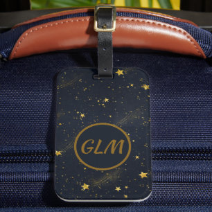 Night Sky Monogram Luggage Tag