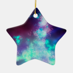 Night Sky Neon Lights Ceramic Decoration