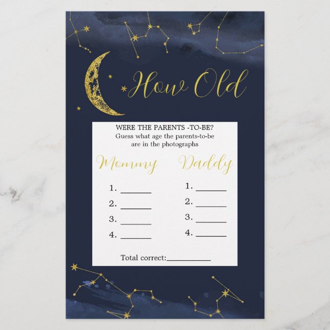 Night Sky Over the Moon How Old The Parents (Front)