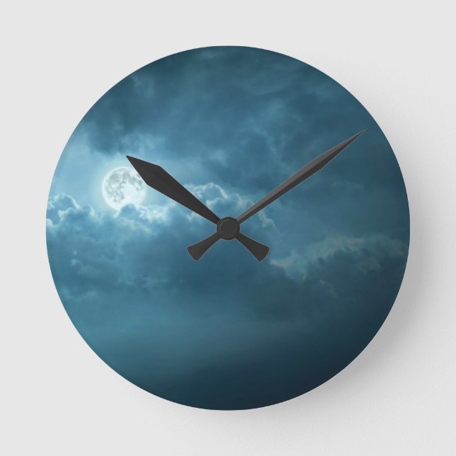 Night Sky Round Clock (Front)