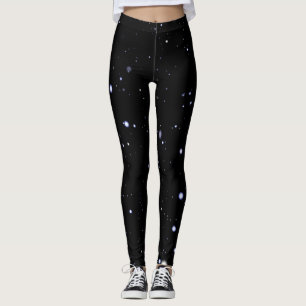 Night Sky Stars Background Pattern Leggings