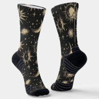 Night Sky Stars & Moon Chalk Drawing Pattern