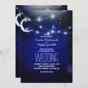 Night Sky Wedding   String Lights Invitation