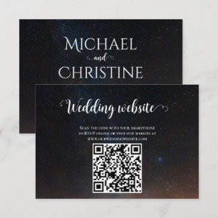 Night sky wedding under the stars enclosure card