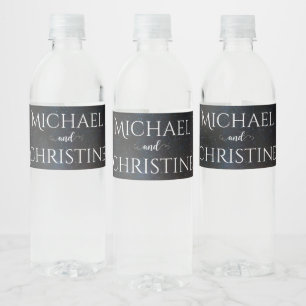 Night sky wedding under the stars water bottle label