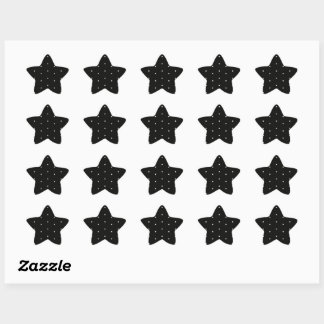 Night Sky, white stars at midnight, Star Sticker