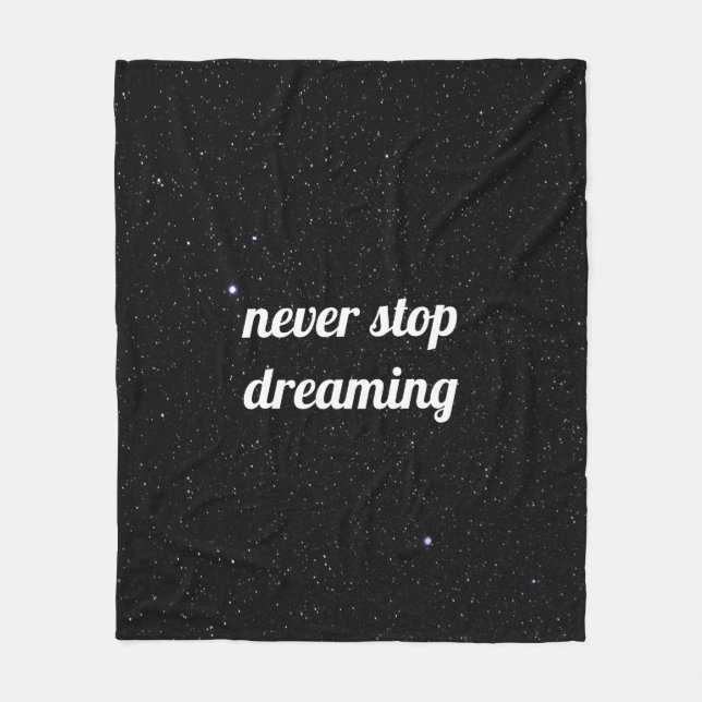 Night Sky with Stars Quote Sherpa Blanket (Front)