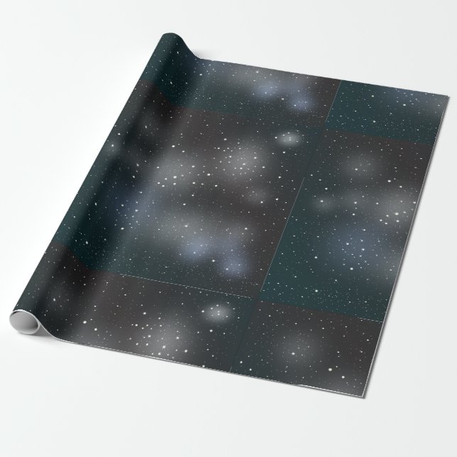 Night Sky Wrapping Paper (Unrolled)