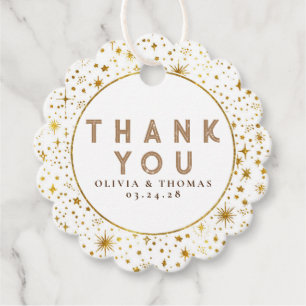 Night Stars Celestial Mystical Thank You Favour Tags