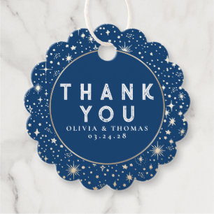 Night Stars Celestial Mystical Thank You Favour Tags