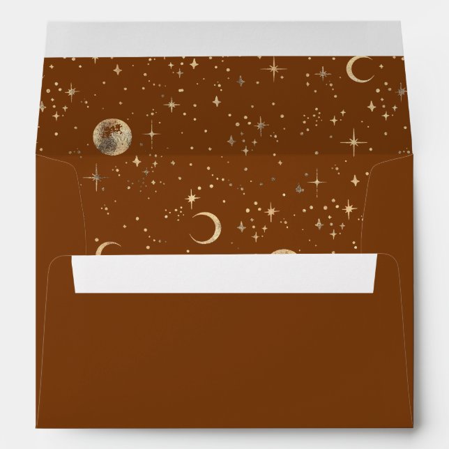 Night Stars Constellation Starry Night Mystical Envelope (Back (Bottom))