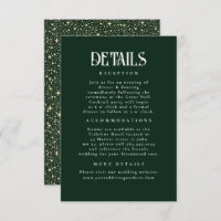 Night Stars Emerald Green Wedding Details