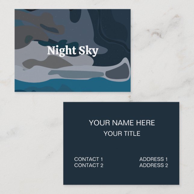 Night Stars Sky  Business Card (Front/Back)