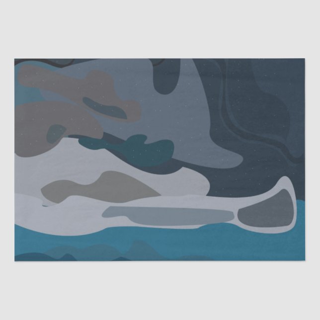 Night Stars Sky Clouds Birthday Tissue Paper (Front)