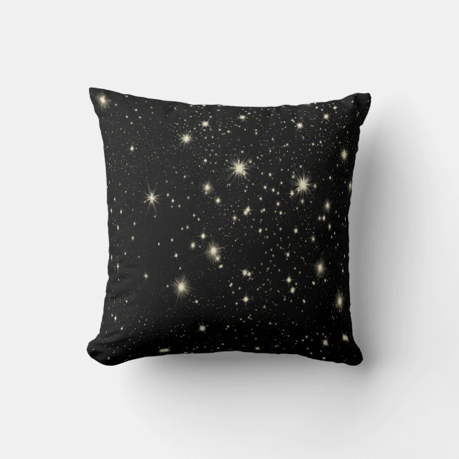 Night stars starry sky heaven cushion (Front)