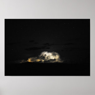 Night Storm - Big Bend, Texas Poster
