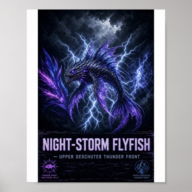 Night Storm Flyfish Upper Deschutes Poster (Front)