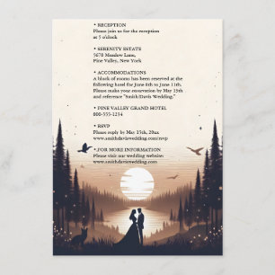 Night Sunset Stars Moon Cloud Twilight Wedding Enclosure Card