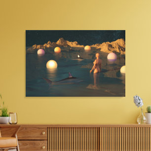 Night Swimming Canvas Print