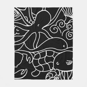 Night Swimming Fleece Blanket