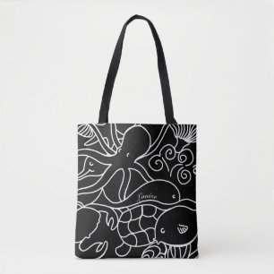 Night Swimming Personalised Tote Bag