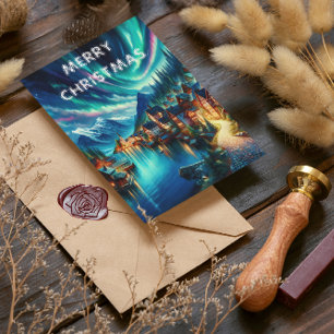 Night Symphony: Lake Serenity Christmas Card