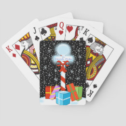 Night time at the North Pole Playing Cards