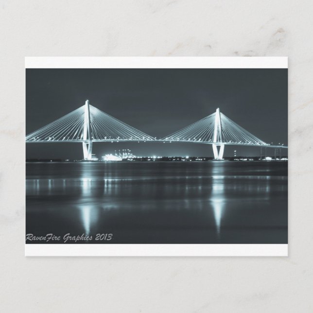 Night Time Bridge Postcard (Front)