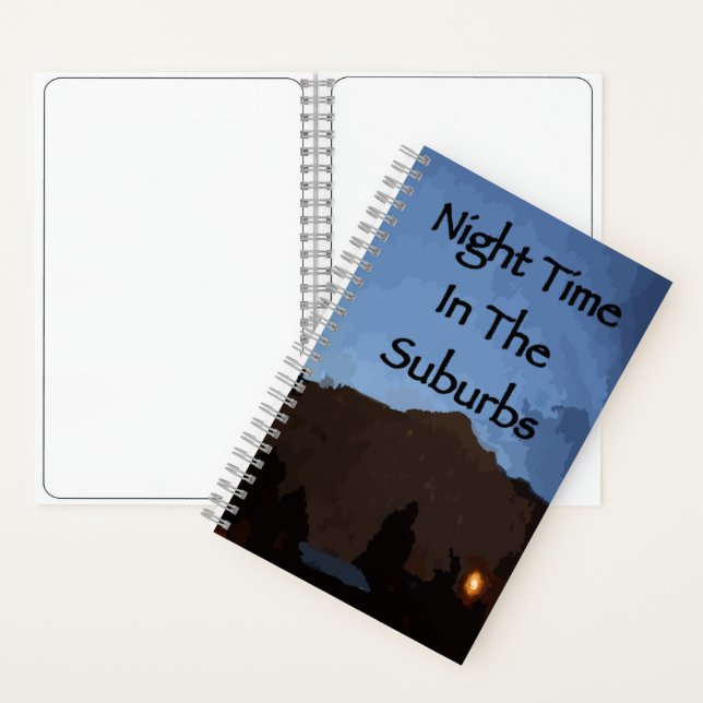 Night Time In The Suburbs Sketchbook  Notebook (Inside)