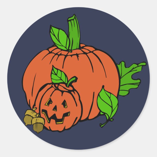 Night time pumpkin stickers (Front)