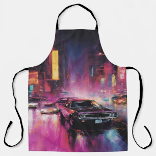 Night-time Street Racing in Vibrant City Apron