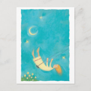 night time swing postcard