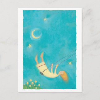 night time swing postcard